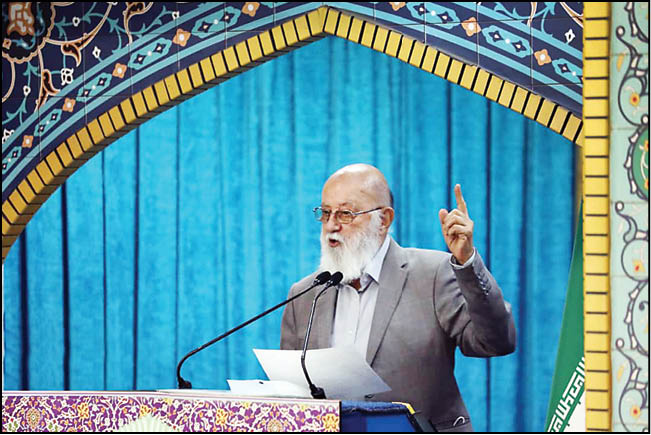 رئیس شورای شهر تهران در سخنرانی پیش از خطبه‌های نمازجمعه دیروز تهران تأکید کرد