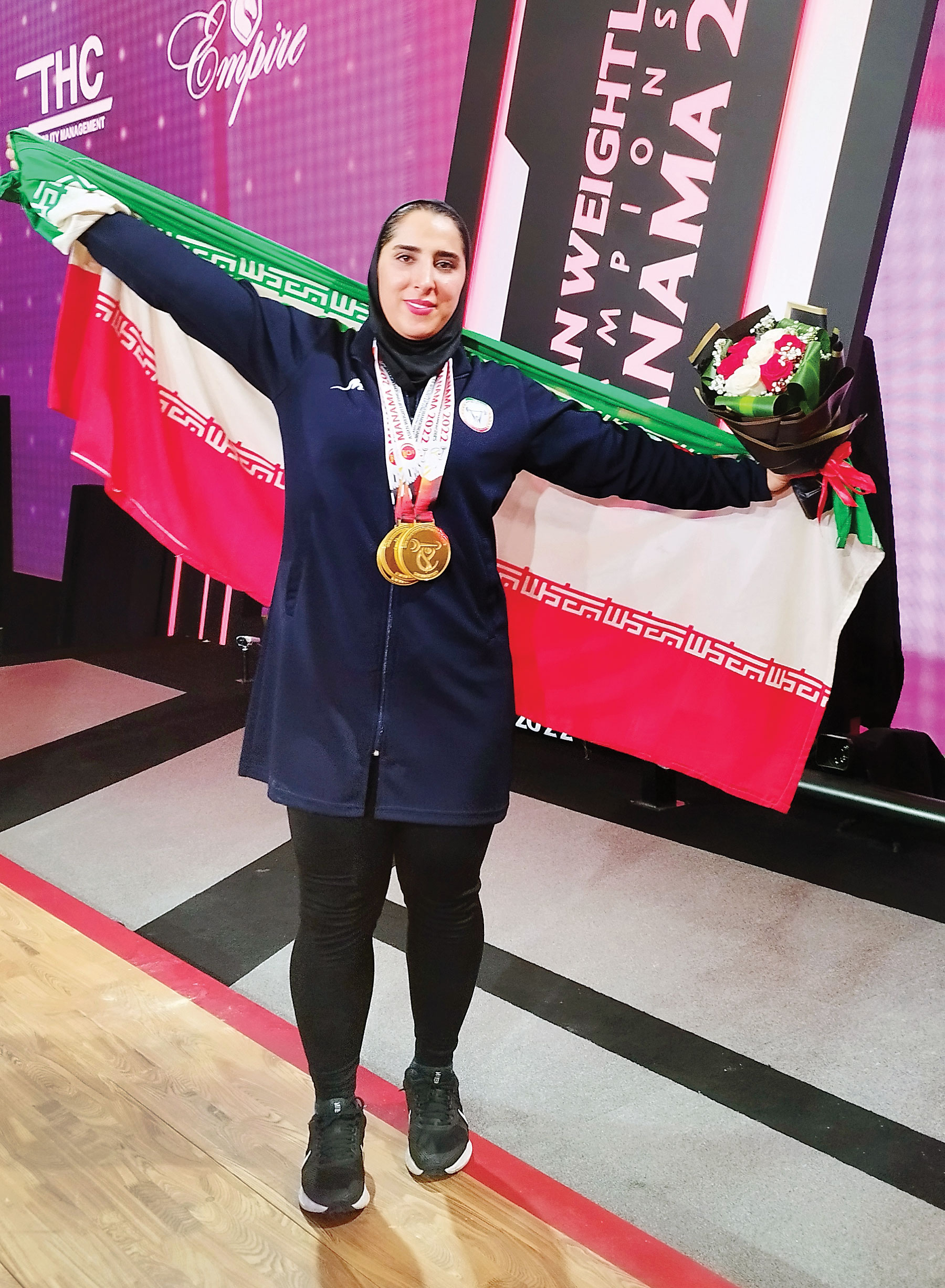 الهام حسینی حالا نخستین زن وزنه‌بردار ایرانی است که در مسابقات قهرمانی آسیا به مدال طلا می‌رسد