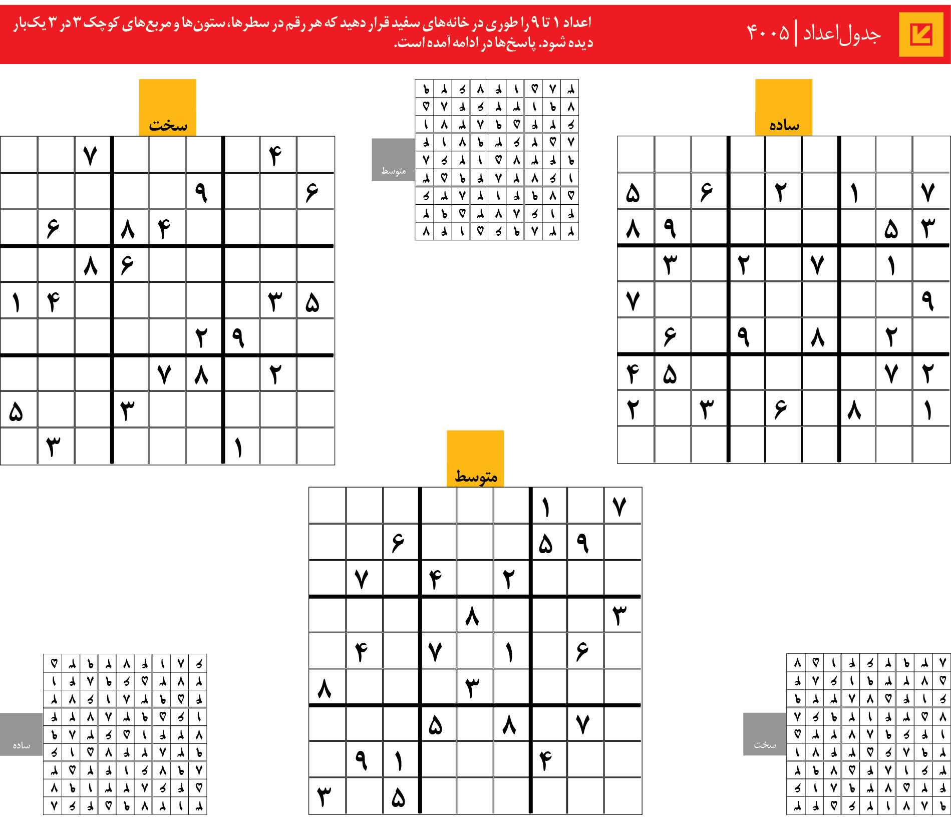 جدول‌اعداد | 4005