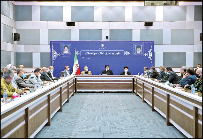 25 دستور ویژه جلسه شورای اداری خوزستان به ریاست رئیس جمهوری
