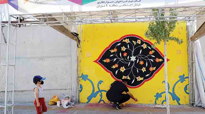 برپایی گالری خیابانی در جنوب‌غرب تهران