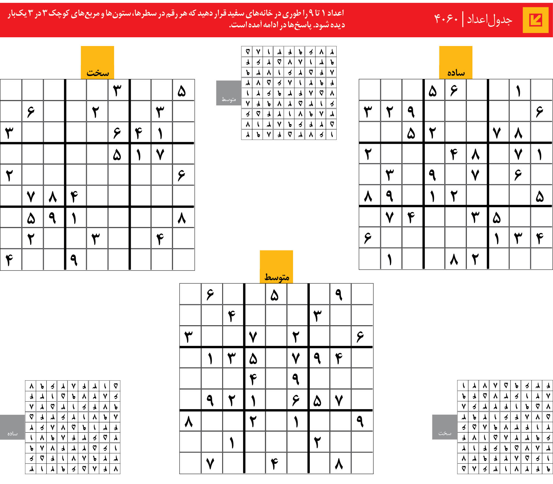 جدول‌اعداد | 4060