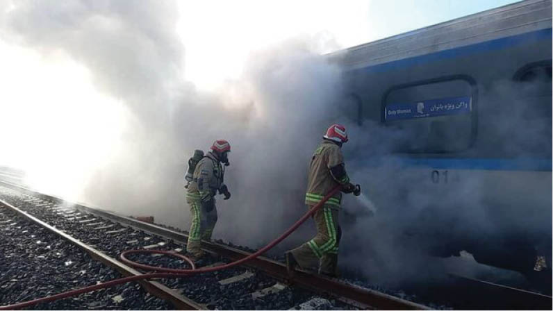 آتش‌سوزی در قطار ورامین- تهران