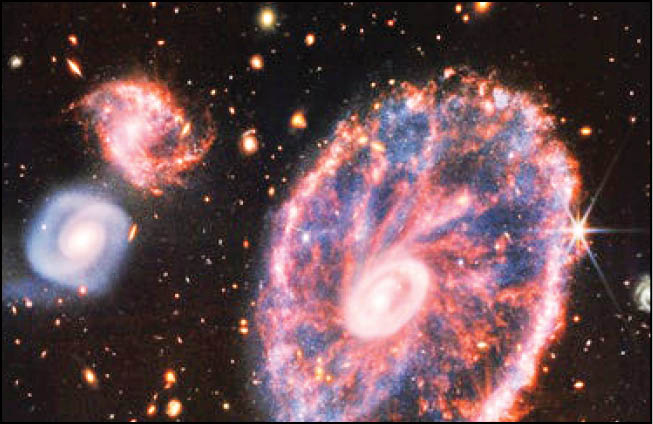 انتشار تصویر جزئی از کهکشان چرخ گاری