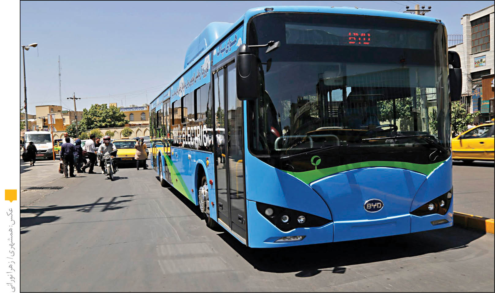 اتوبوس‌های برقی در راه اصفهان