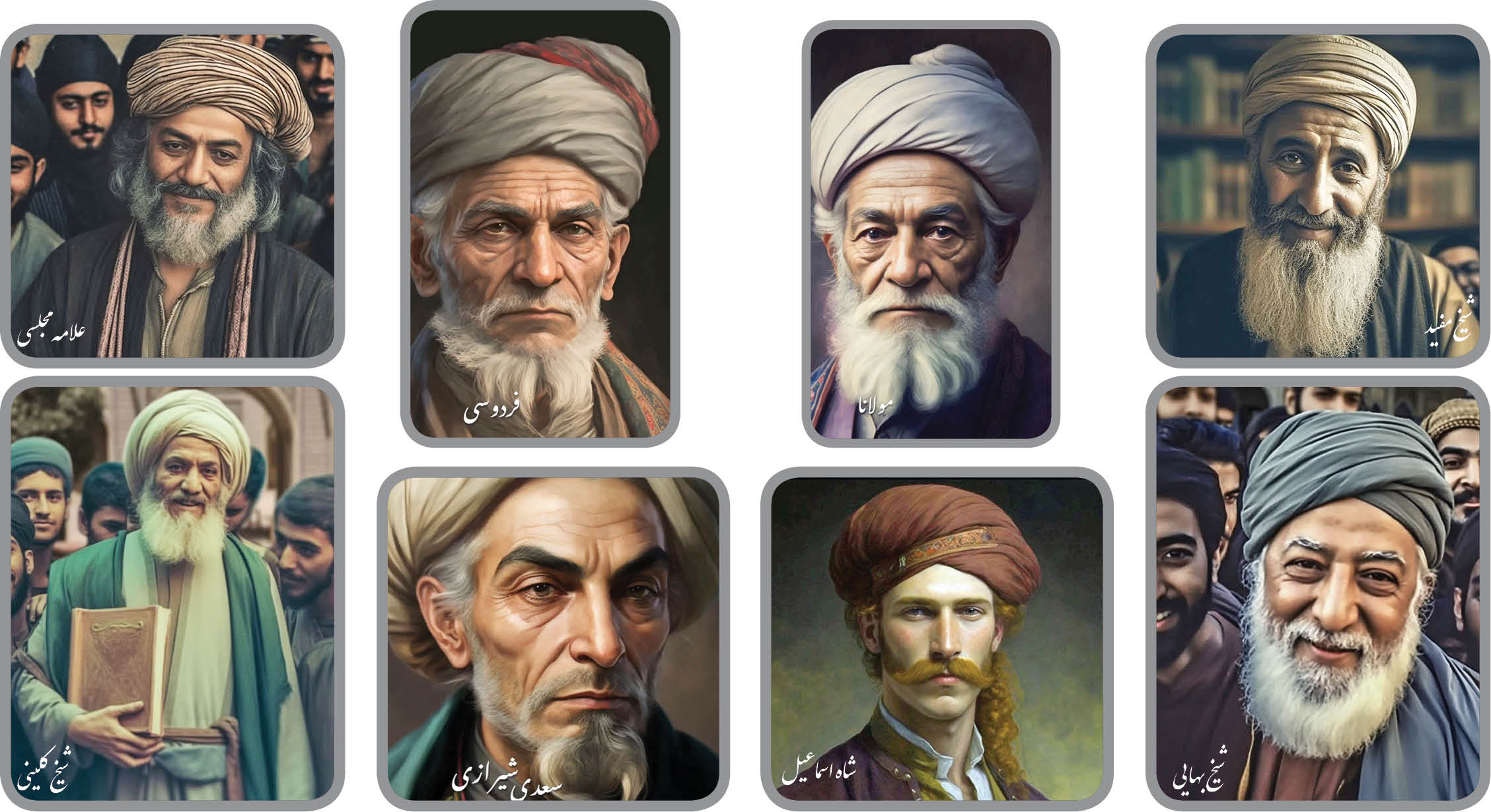 درباره معجزه تازه هوش مصنوعی که چهره برخی از مفاخر ایرانی را تصویر کرده است