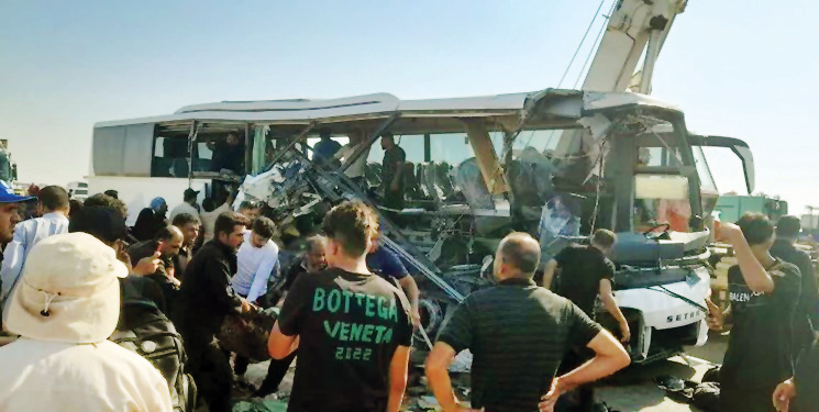 جان‌باختگان اتوبوس زائران به ایران منتقل شدند