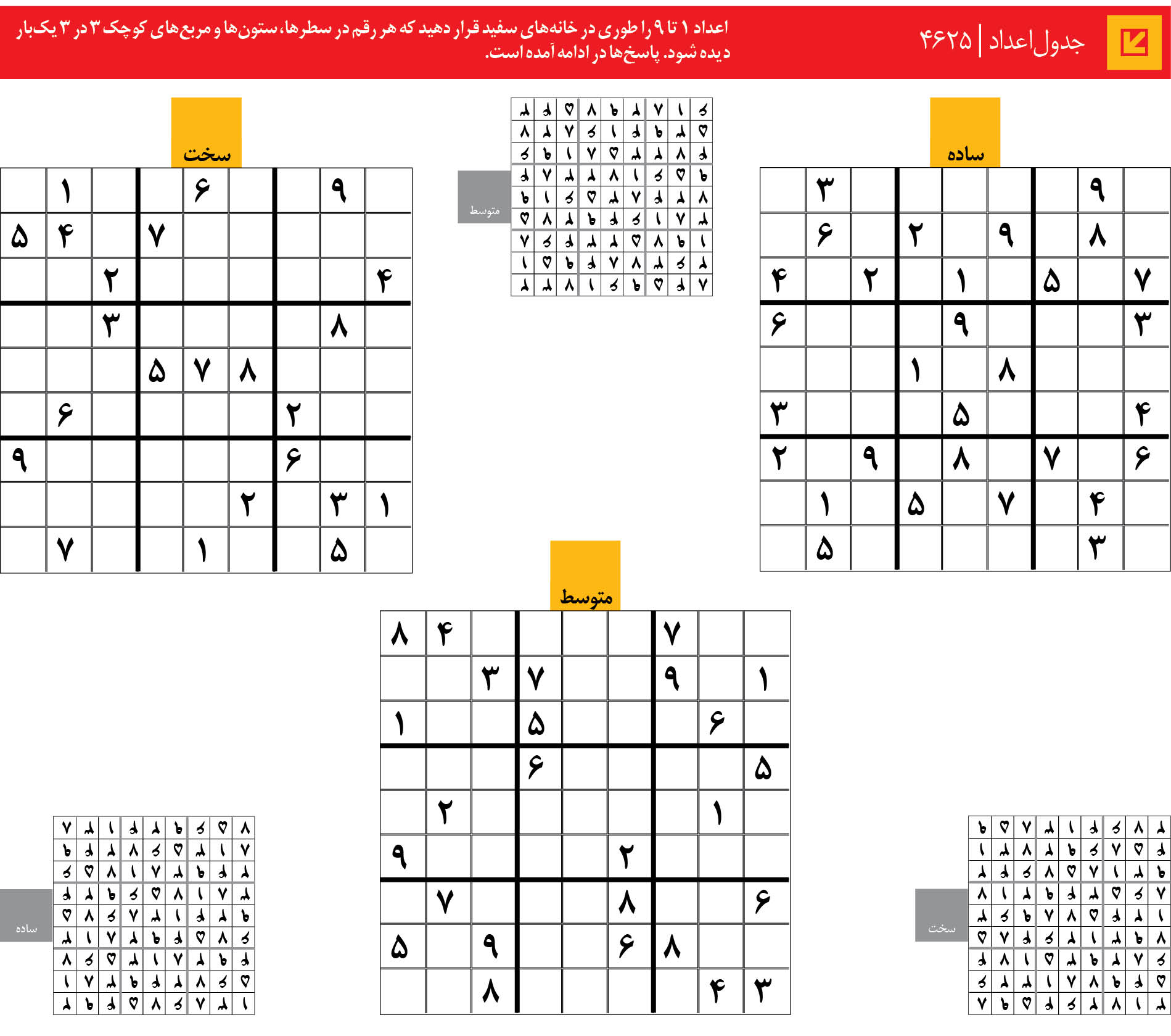 جدول‌اعداد | 4625