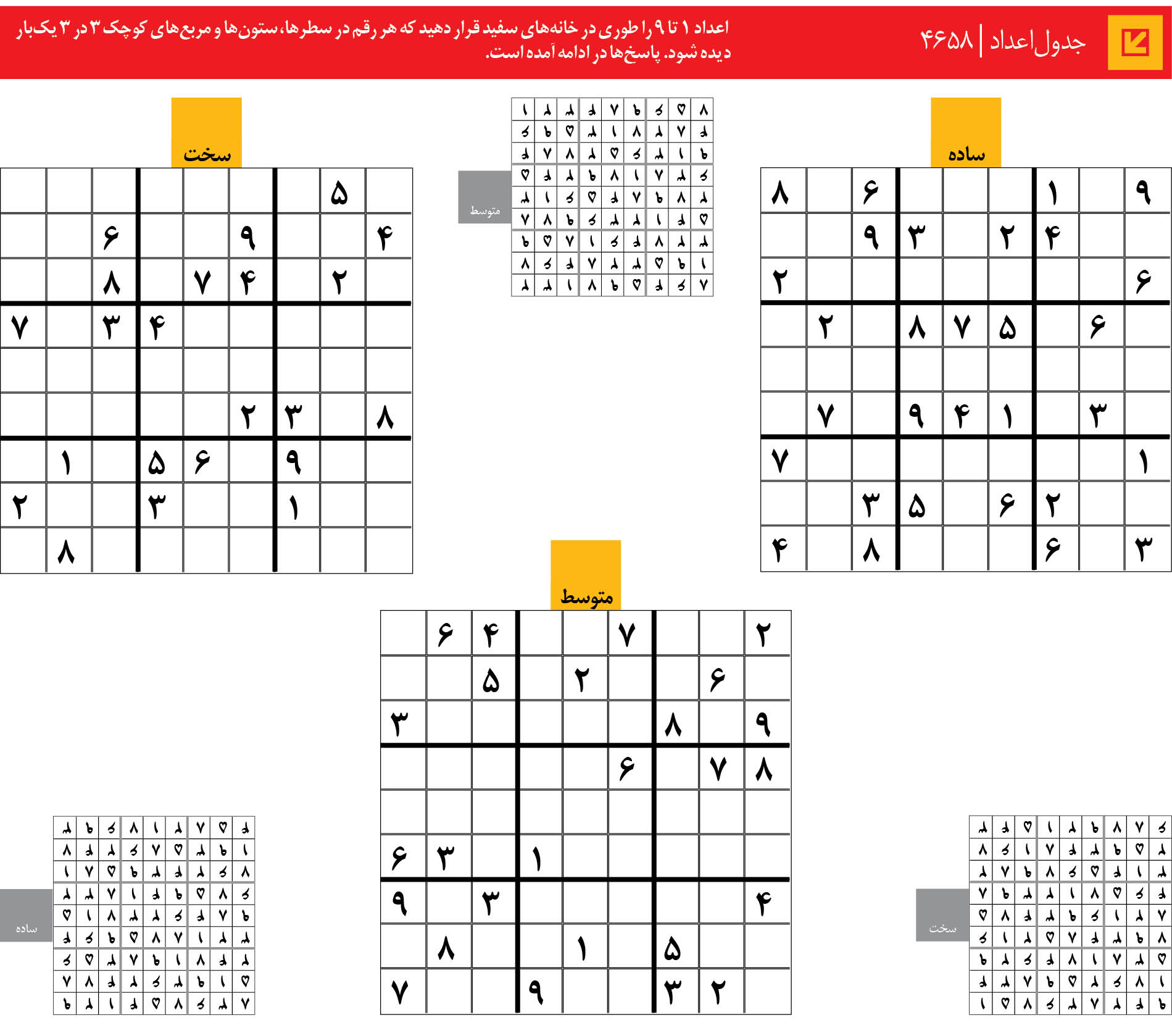 جدول‌اعداد | 4658