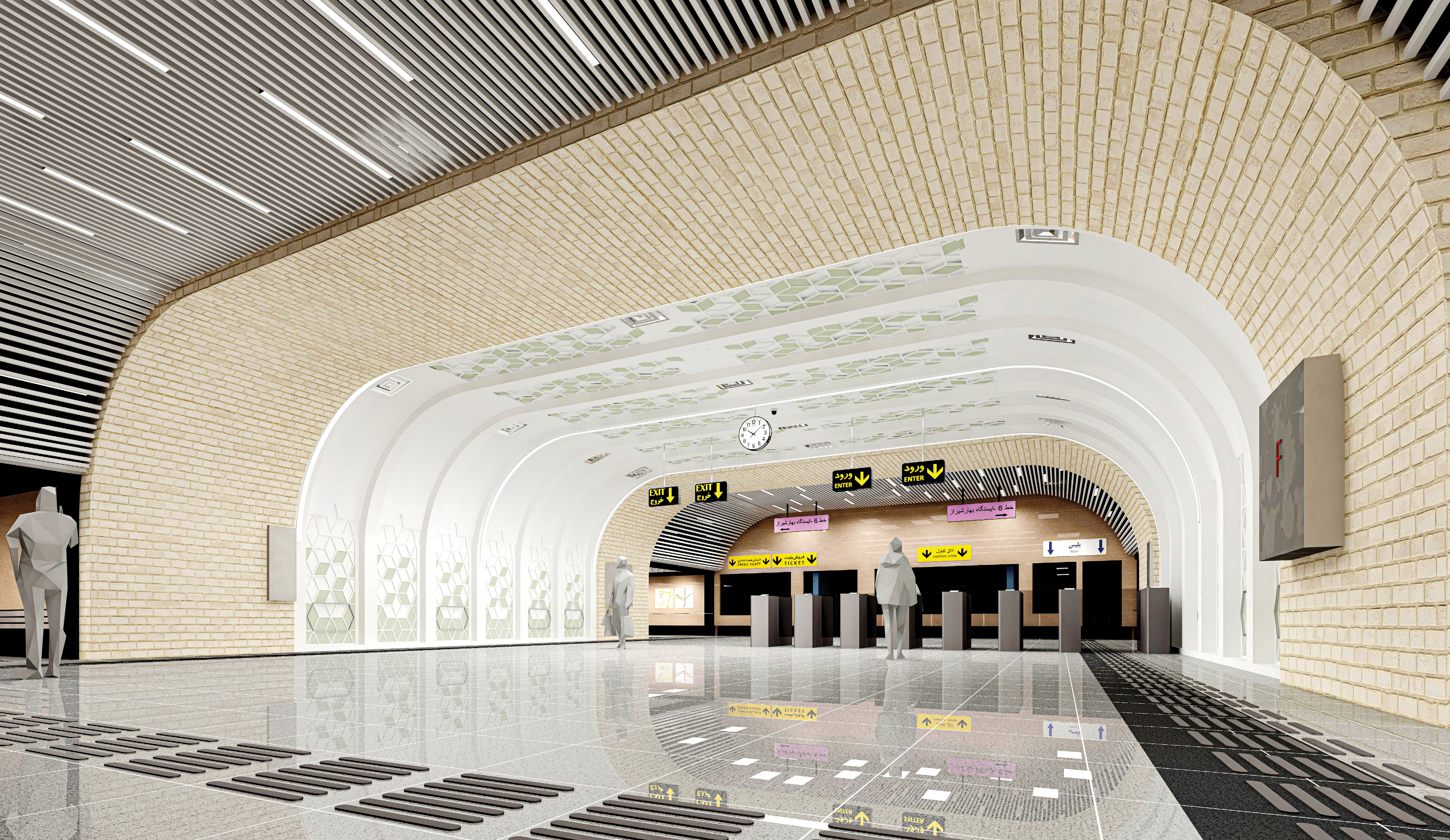 طراحی جالب ایستگاه‌های متروی بهار شیراز و نجات‌اللهی