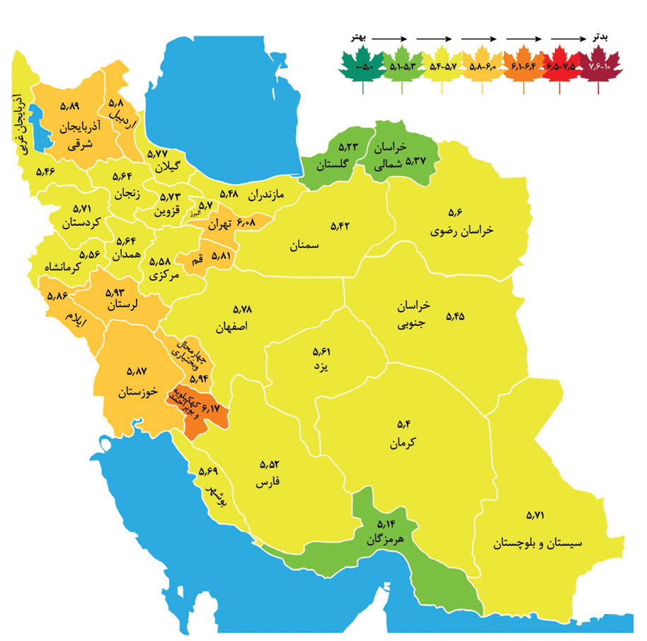 جغرافیای امنیت سرمایه‌گذاری در ایران