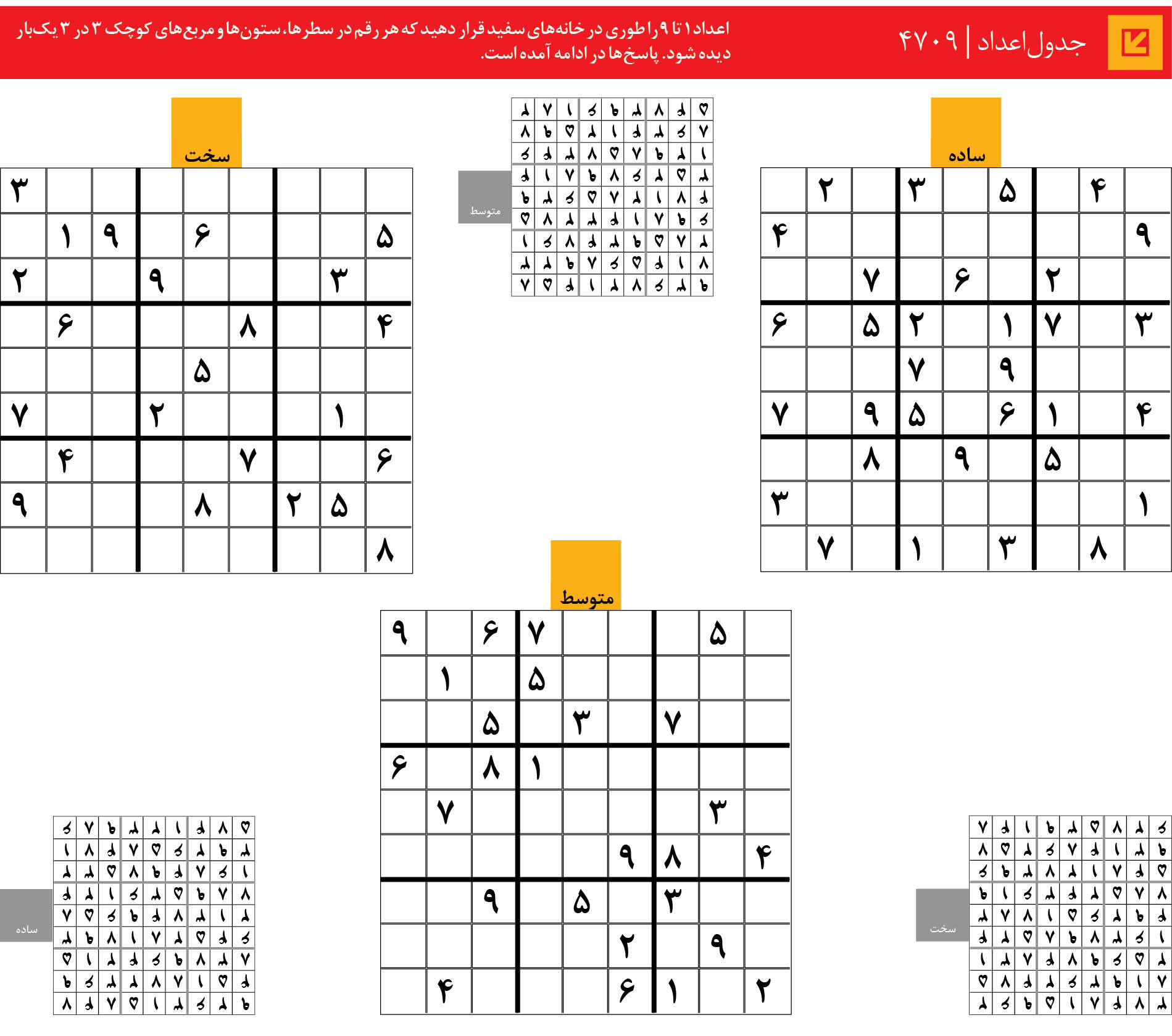 جدول‌اعداد | 4709