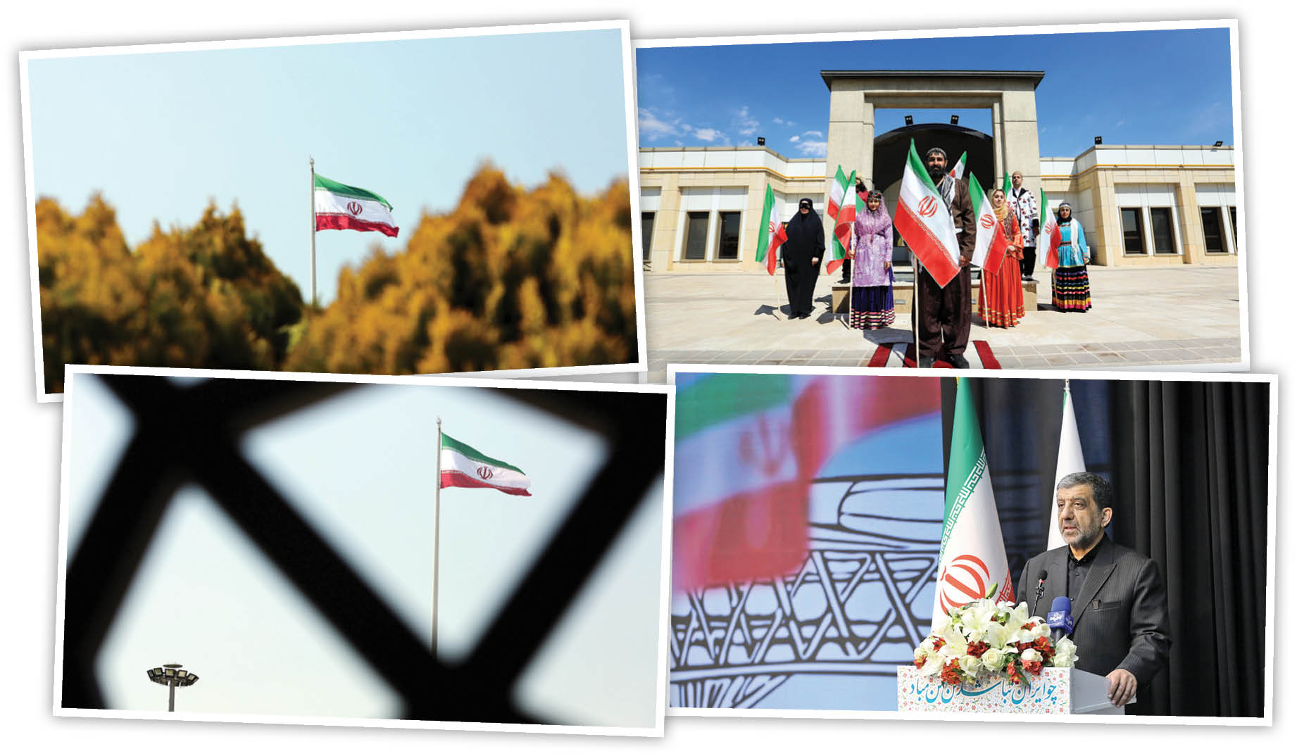اهتزاز بزرگ‌ترین پرچم ایران در عباس‌آباد تهران
