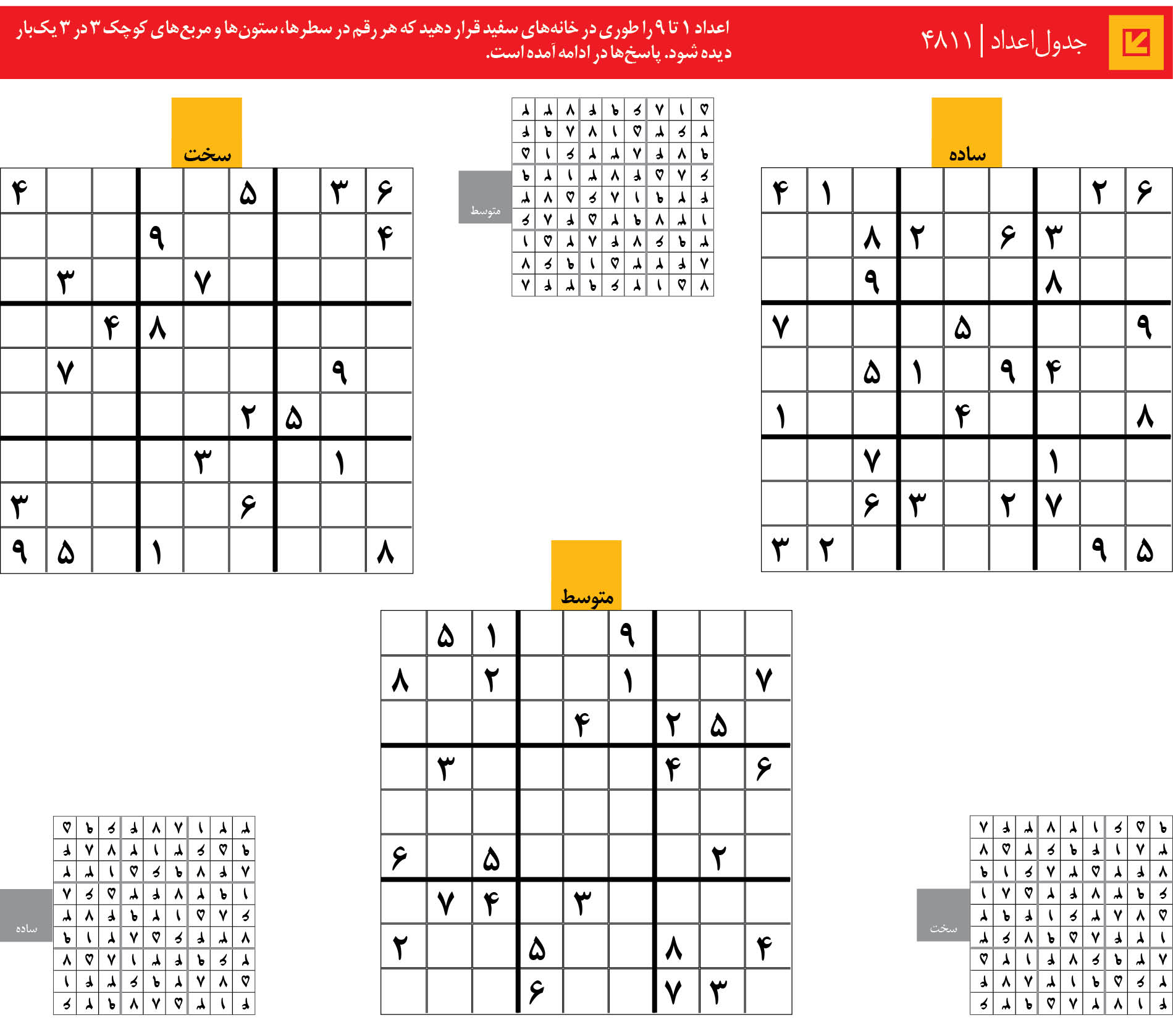 جدول‌اعداد | 4811