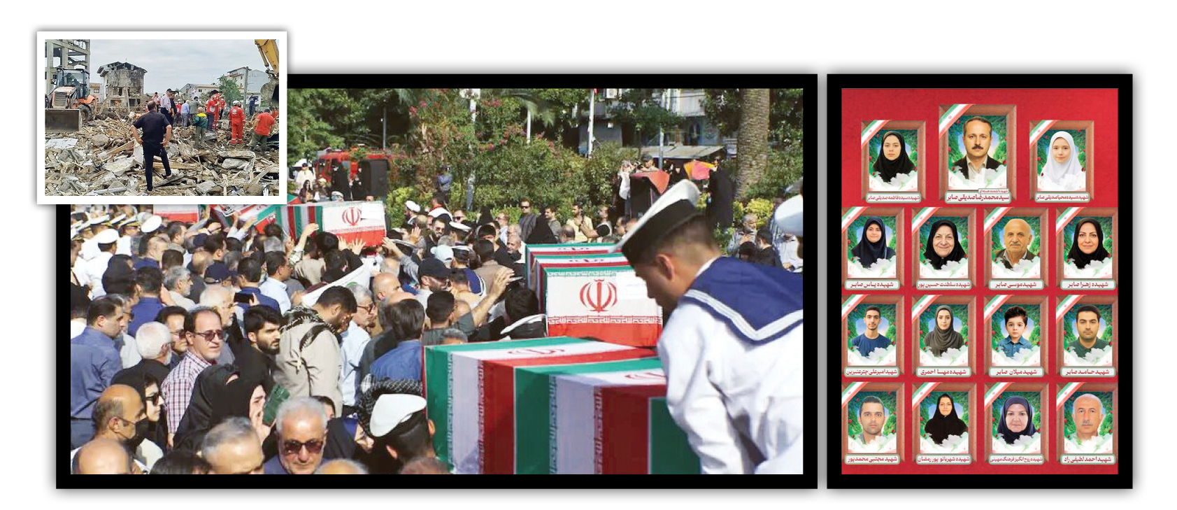 پیکر دانشمند هسته‌ای و اعضای خانواده‌اش که در حمله اسرائیل شهید شده بودند، تشییع شد