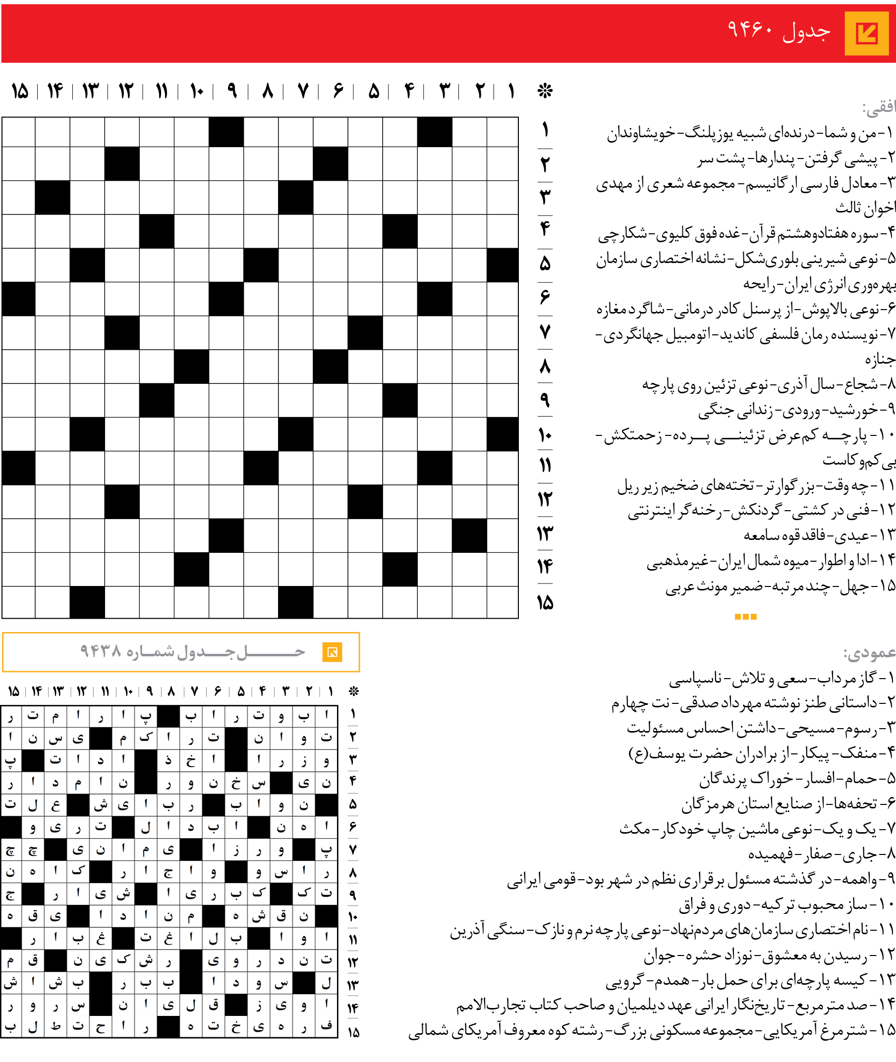 جد‌‌ول 9460