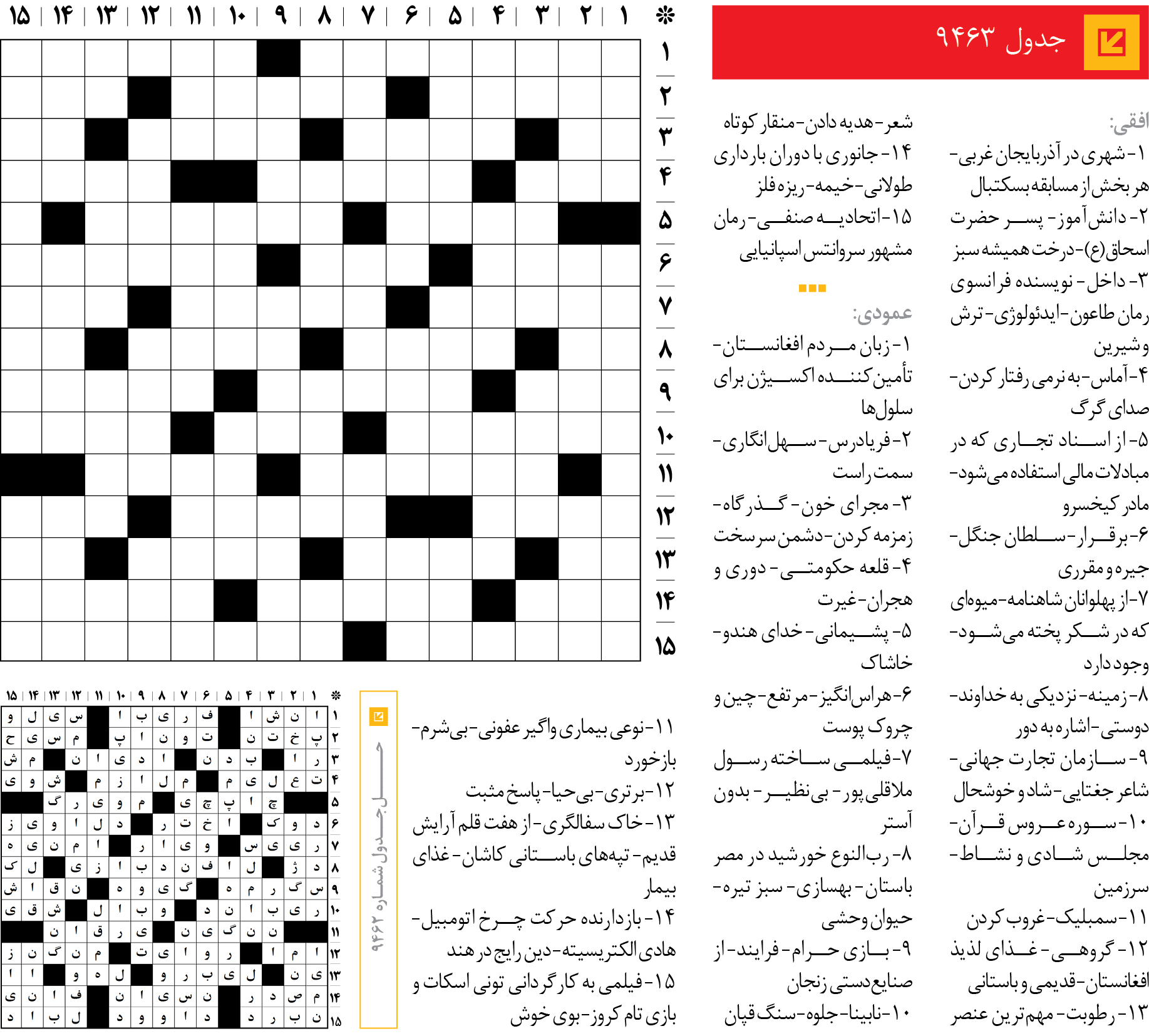 جد‌‌ول 9463