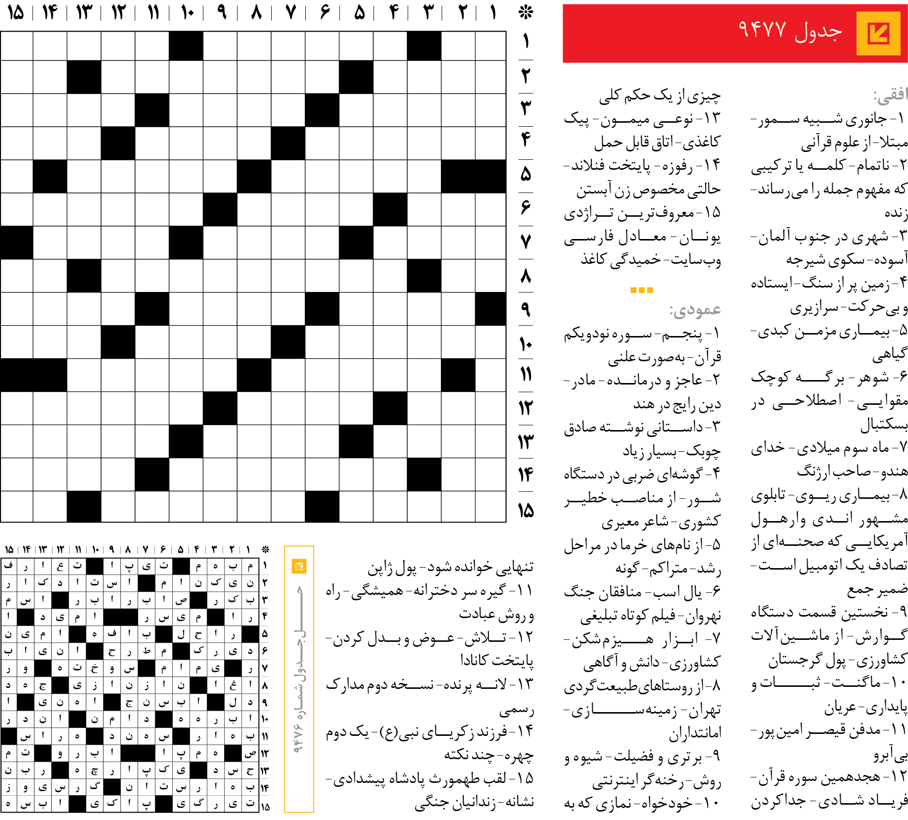 جد‌‌‌ول 9477