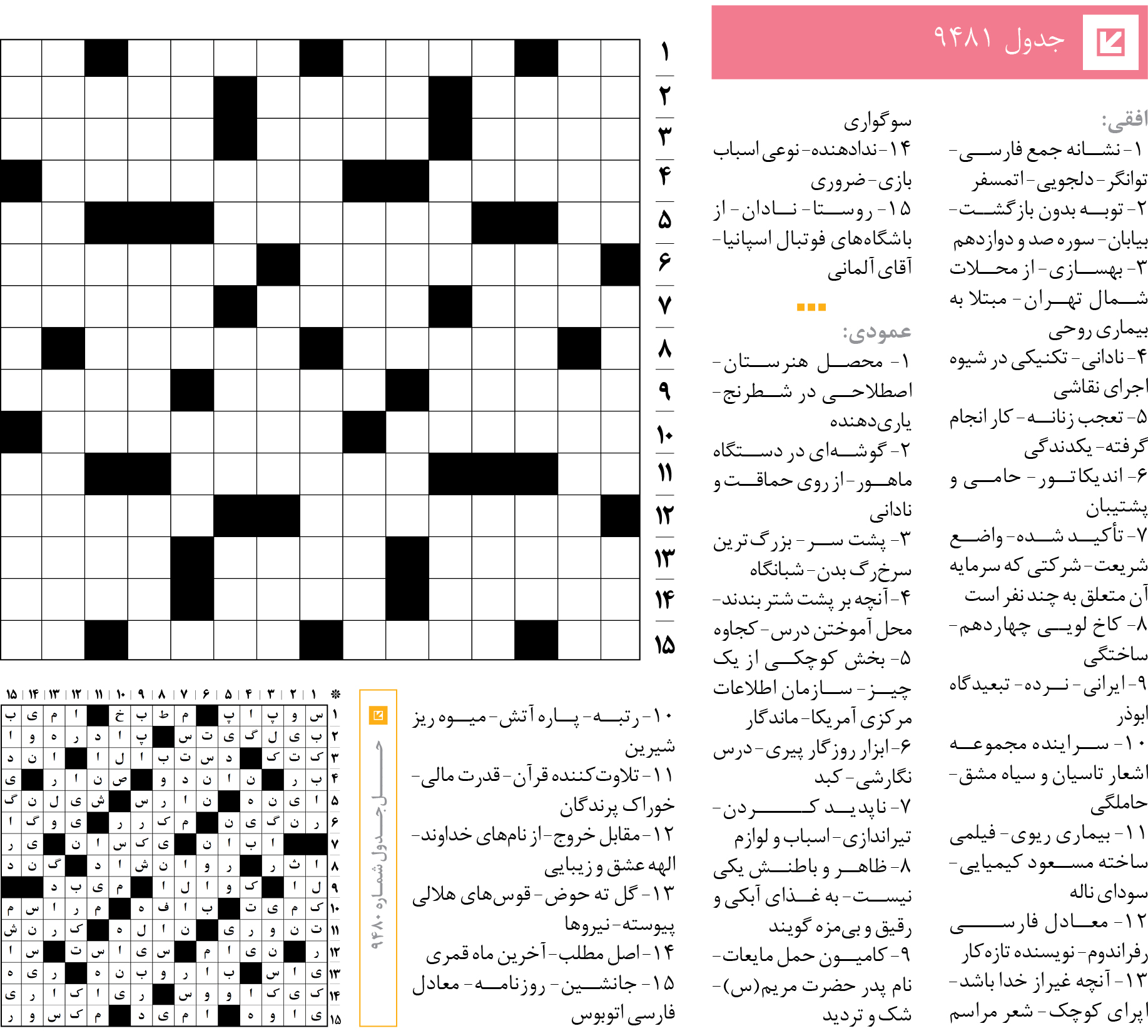 جد‌‌‌‌ول 9481