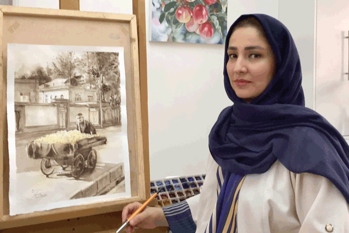 گفت‌وگو با «فریبا قلی پور» از نقاشان شرکت‌کننده در نمایشگاه مجازی فرهنگسرای ارسباران